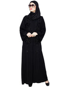 Glitzy Black Dubai Style Abaya Black