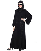 Magnificient Black Dubai Style Abaya Black