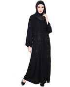 Magnificient Black Dubai Style Abaya Black