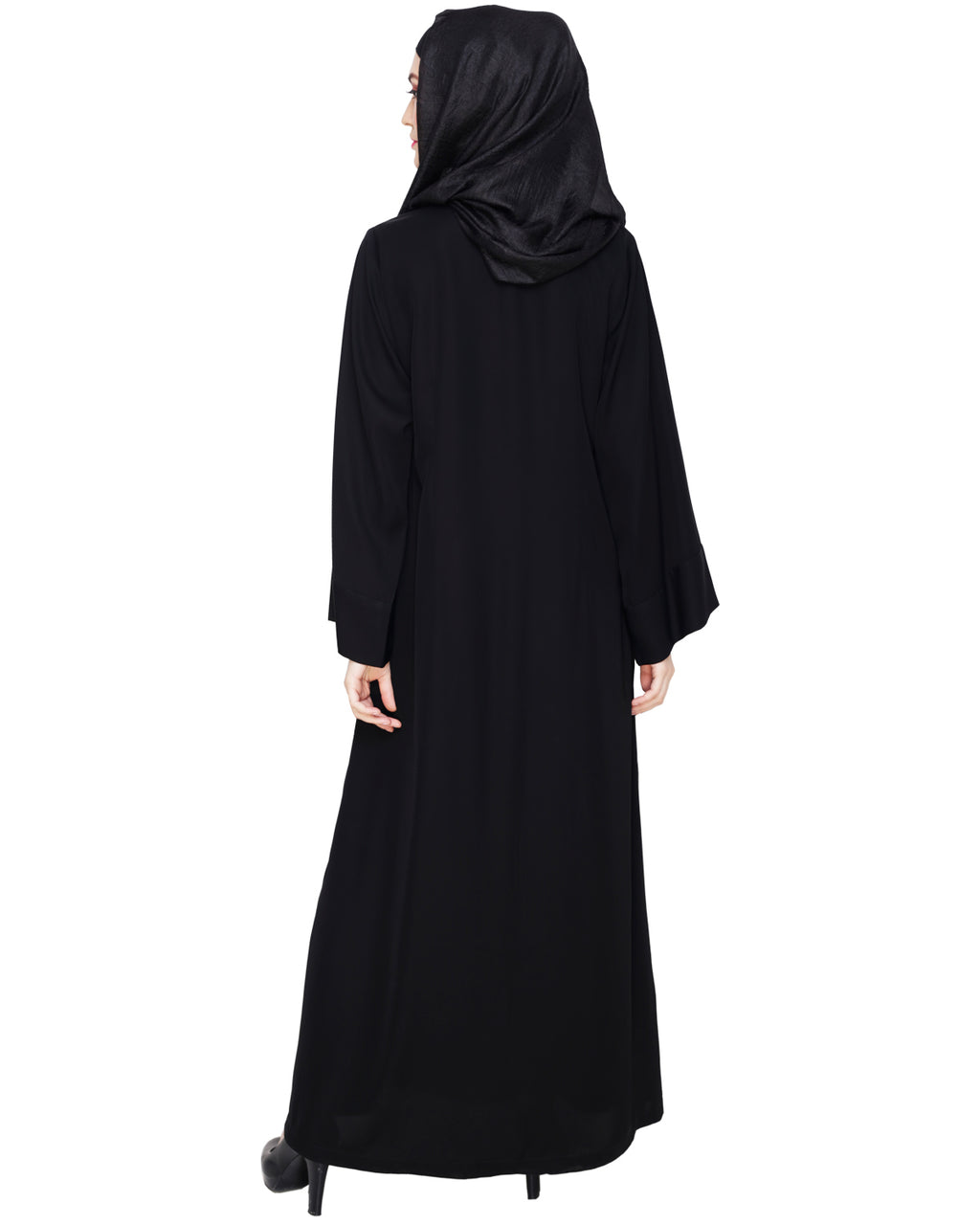 Magnificient Black Dubai Style Abaya Black
