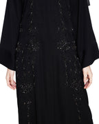 Magnificient Black Dubai Style Abaya Black