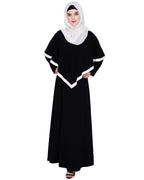 Fancy Cape Abaya Black