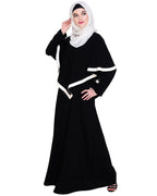 Fancy Cape Abaya Black