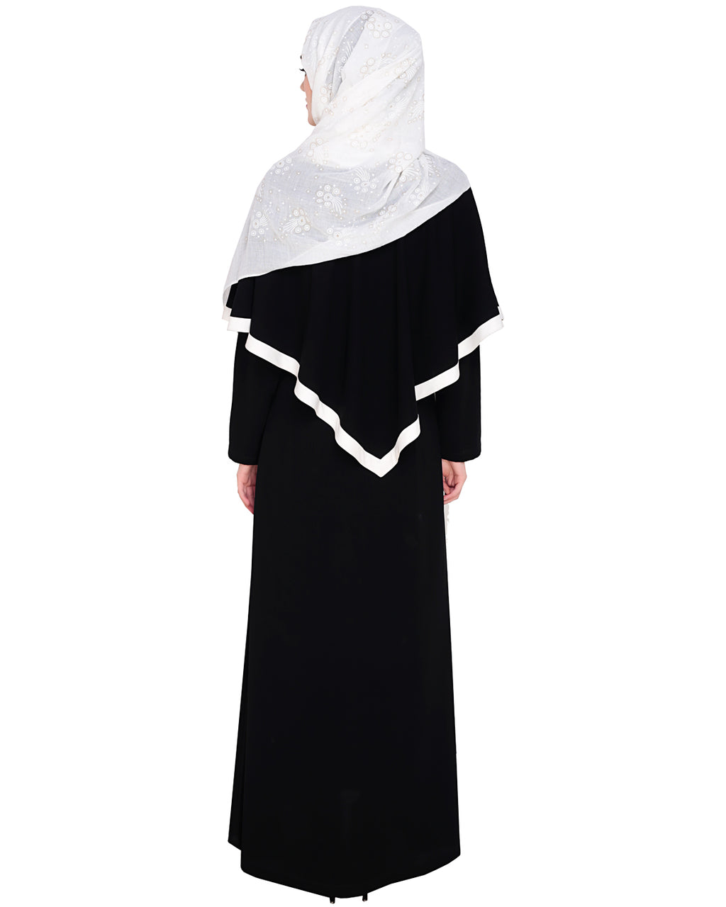 Fancy Cape Abaya Black