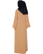 Fringe Lace Abaya Beige