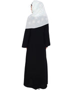 Fringe Lace Abaya Black