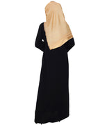 Dazzling Zip-Up Abaya Black