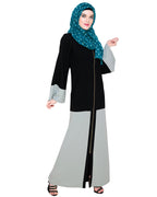 Dazzling Zip-Up Abaya Sage Green