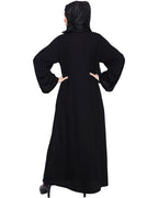 Posh Black Dubai Style Abaya Black