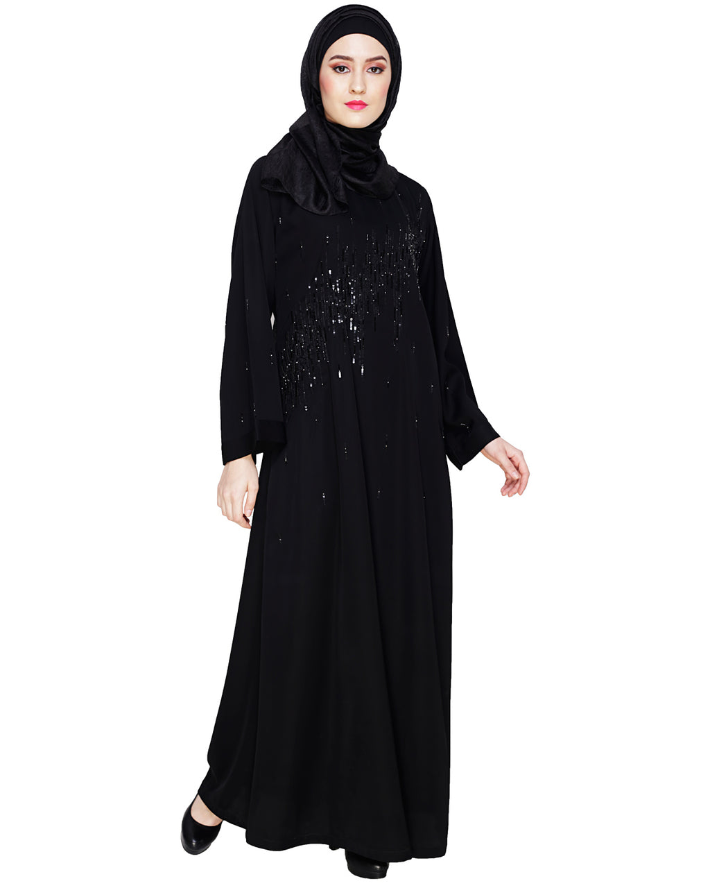 Stardust Dubai Style Abaya Black XS