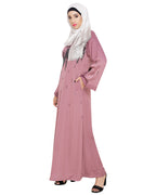 Stardust Dubai Style Abaya Onion Pink XS
