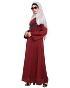 Stardust Dubai Style Abaya Wine XS