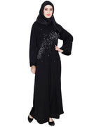 Multicolour Stardust Stone Black Dubai Style abaya Black