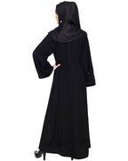 Multicolour Stardust Stone Black Dubai Style abaya Black
