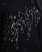 Multicolour Stardust Stone Black Dubai Style abaya Black