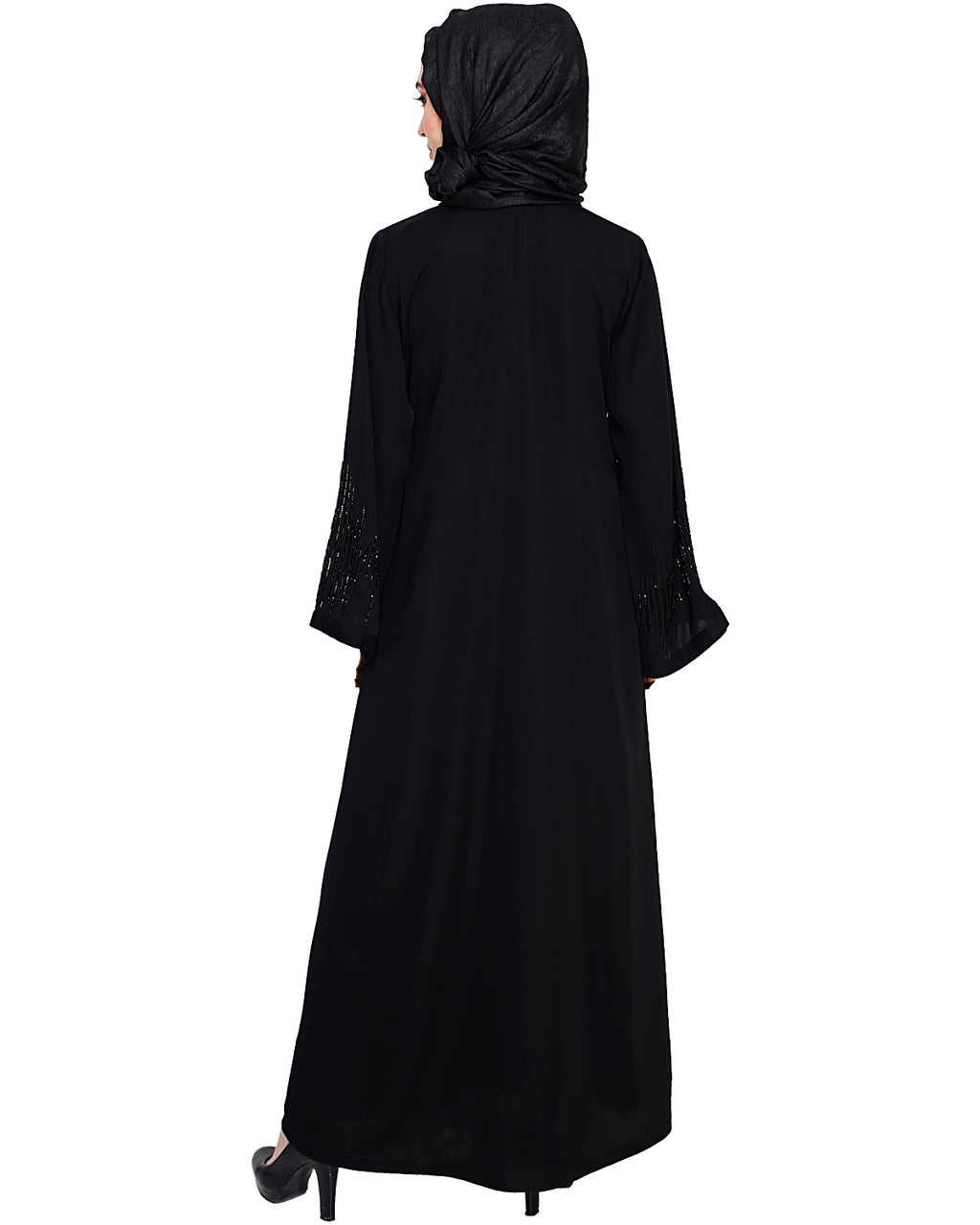 Ornate Black Style Abaya Black