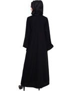 Ornate Black Style Abaya Black