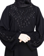 Ornate Black Style Abaya Black