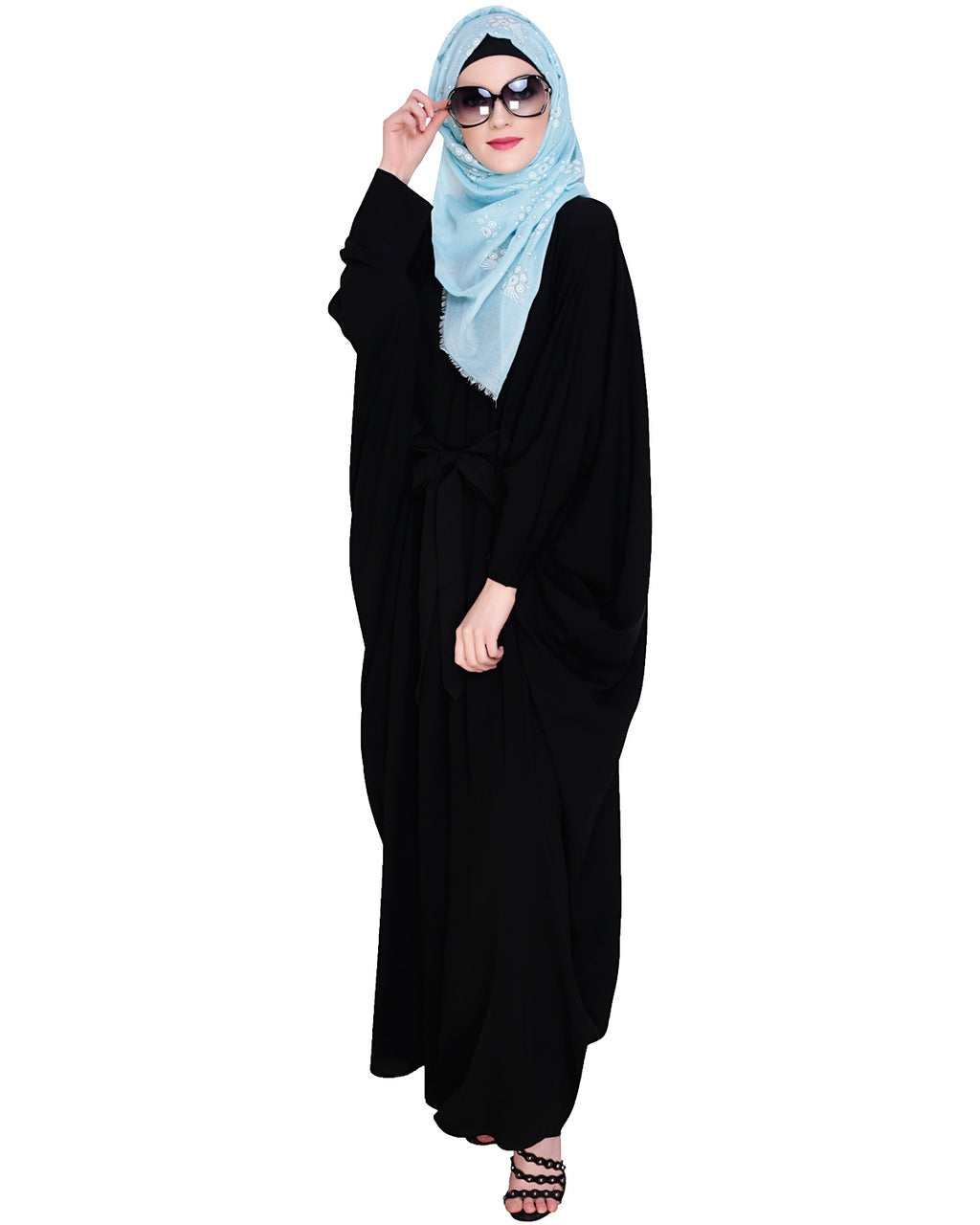 Bow Embellished Kaftan Black