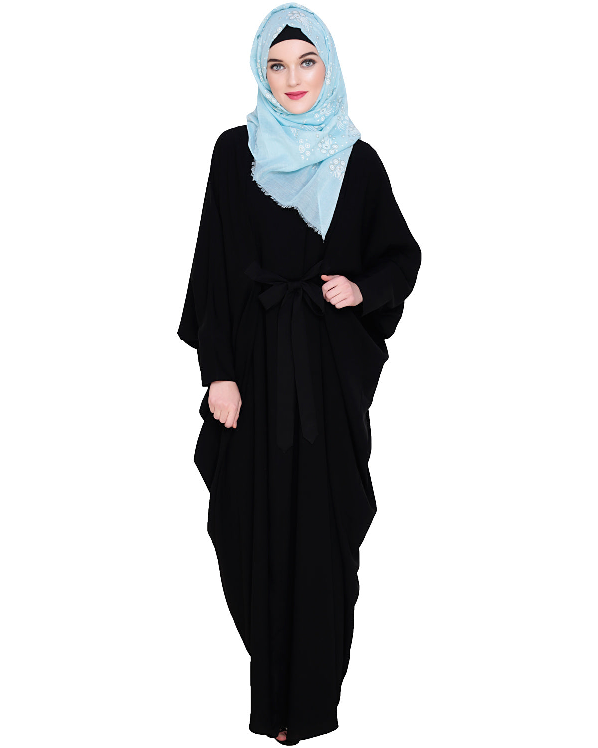 Bow Embellished Kaftan Black