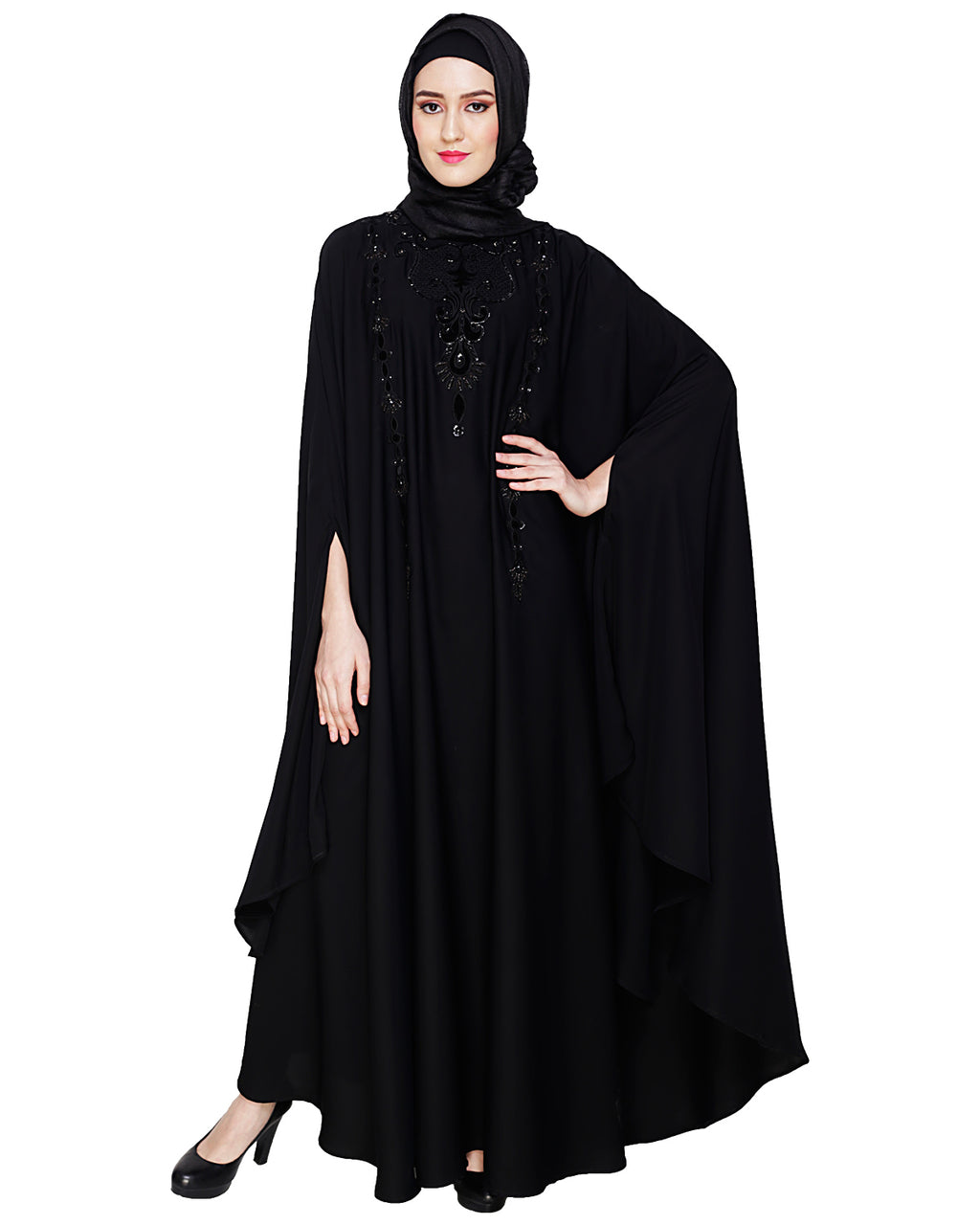 Majestic Black Irani Kaftan Black