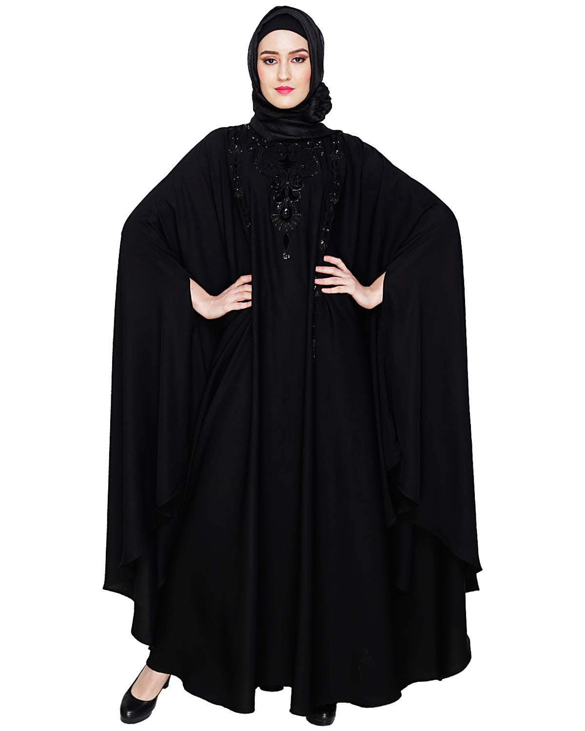 Majestic Black Irani Kaftan Black