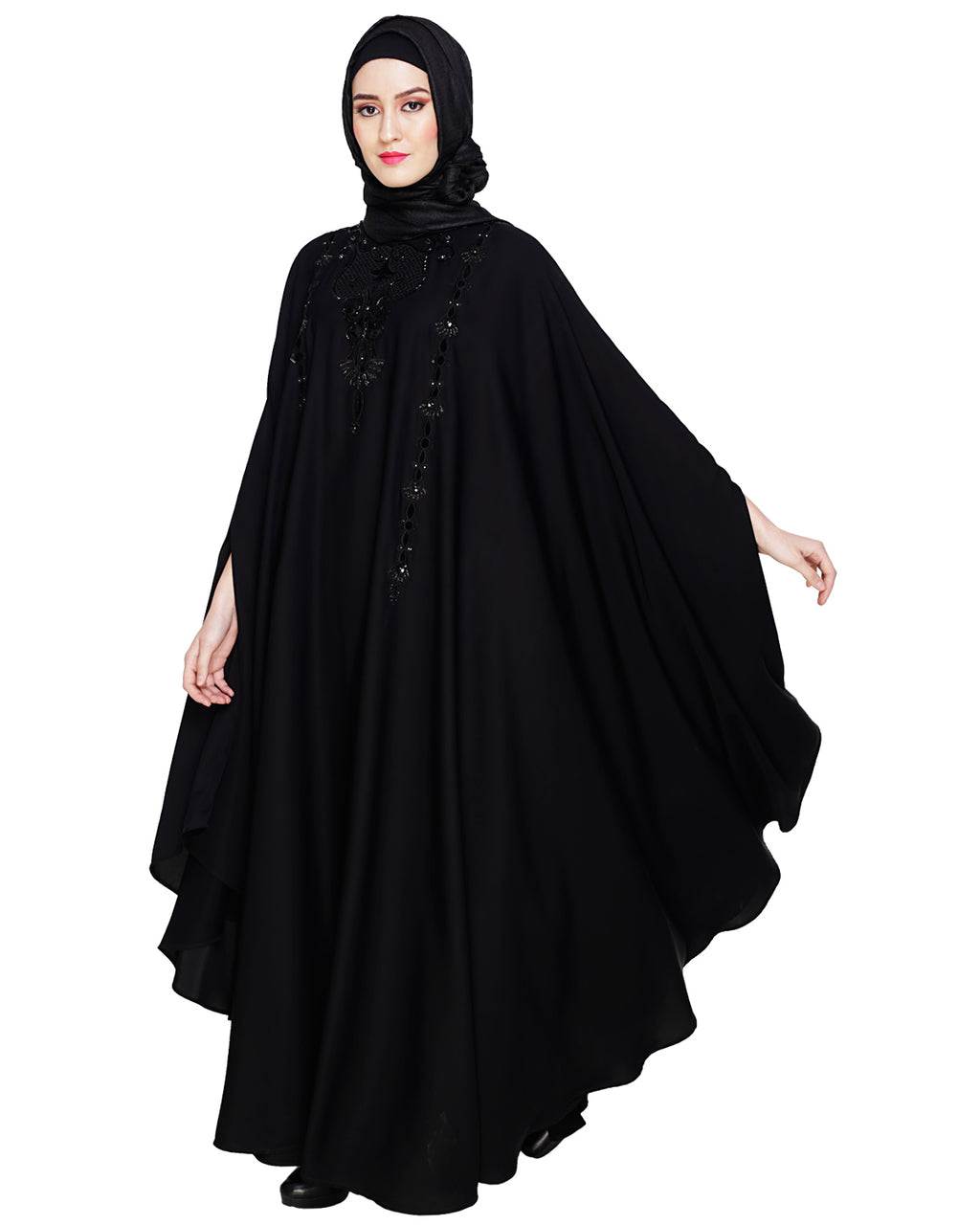 Majestic Black Irani Kaftan Black