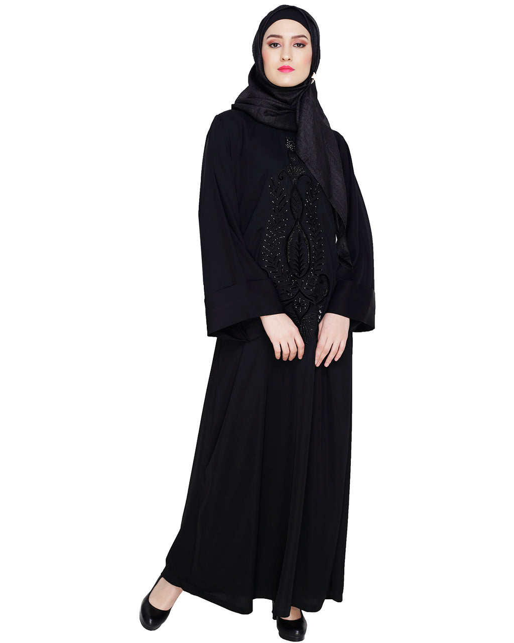 Exclusive Black Dubai Style Abaya Black