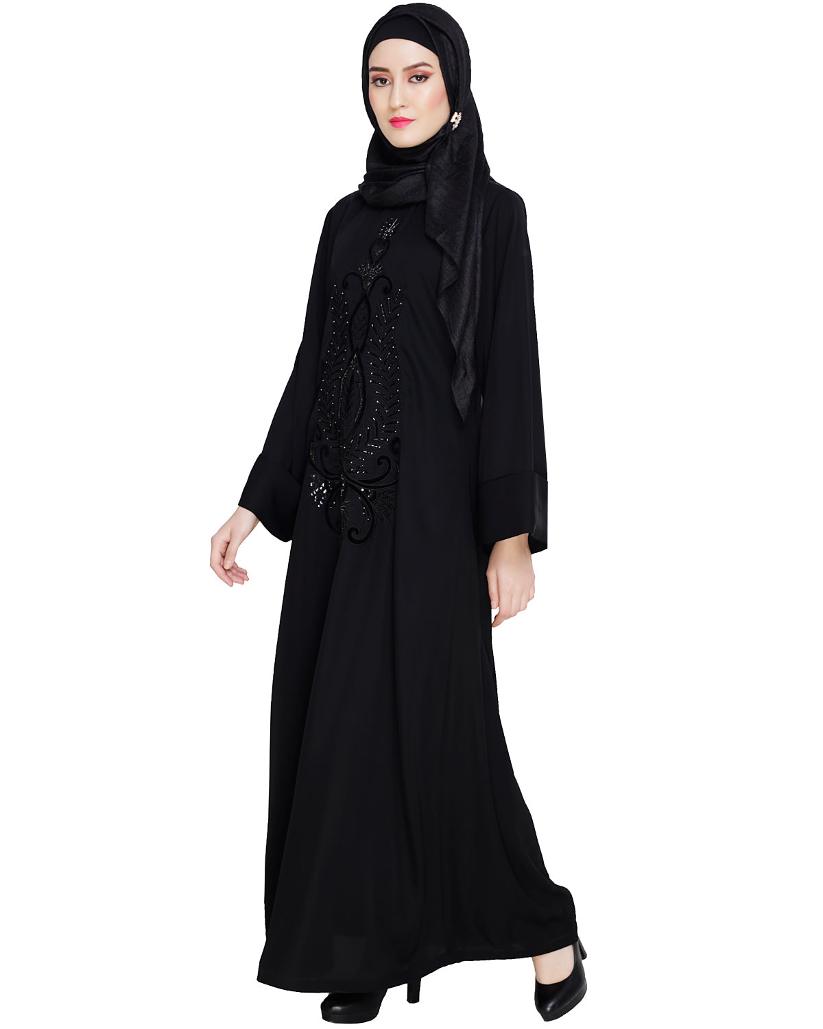 Exclusive Black Dubai Style Abaya Black