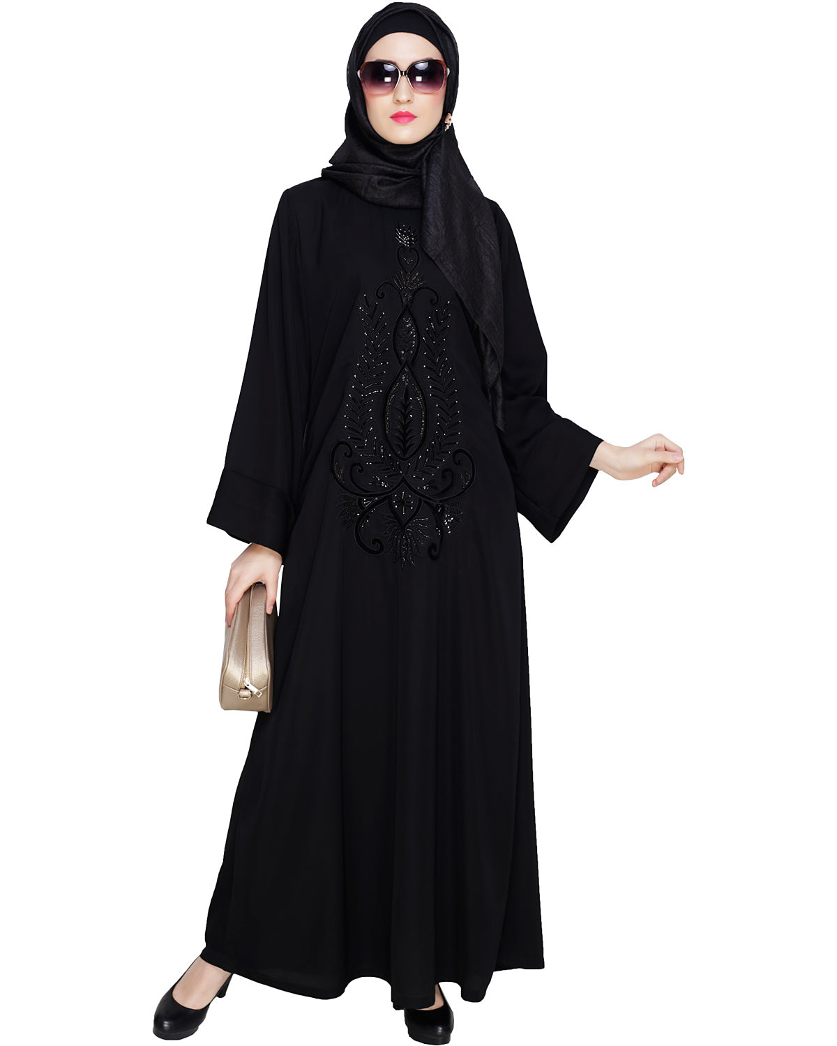 Exclusive Black Dubai Style Abaya Black