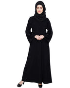 Enchanting Black Dubai Style Abaya Black