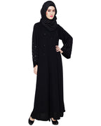 Enchanting Black Dubai Style Abaya Black