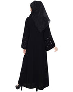 Enchanting Black Dubai Style Abaya Black