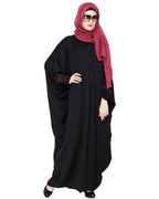 Graceful Pleated Black Kaftan Black