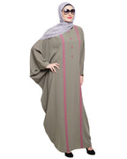 Colourblock Black Kaftan Onion Pink