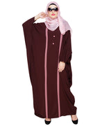 Colourblock Black Kaftan Brown