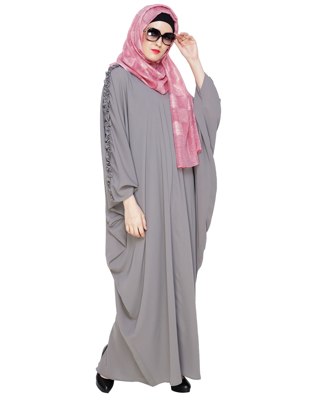Dreamy Black Kaftan Onion Pink