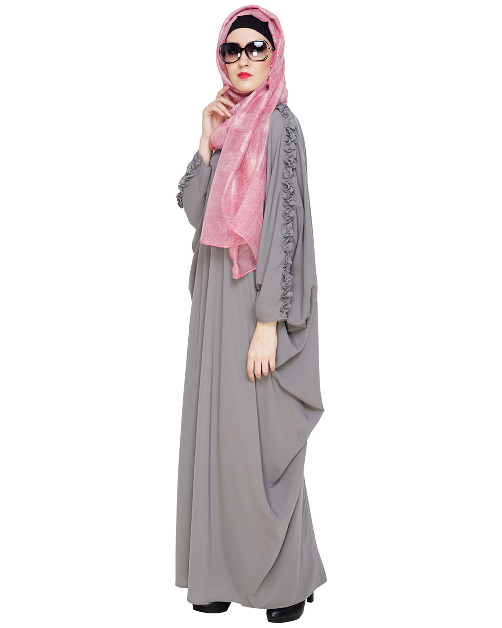 Dreamy Black Kaftan Onion Pink