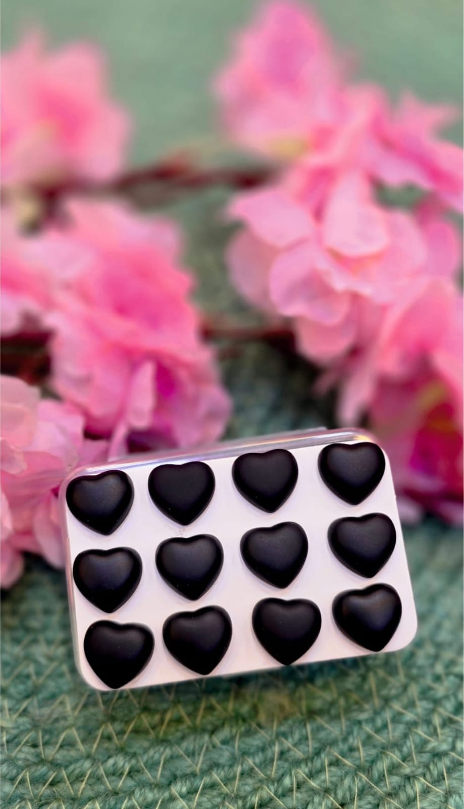 BEING MUSLIMS BLACK HEART SHAPED HIJAB MAGNETIC Packet of 12 pc