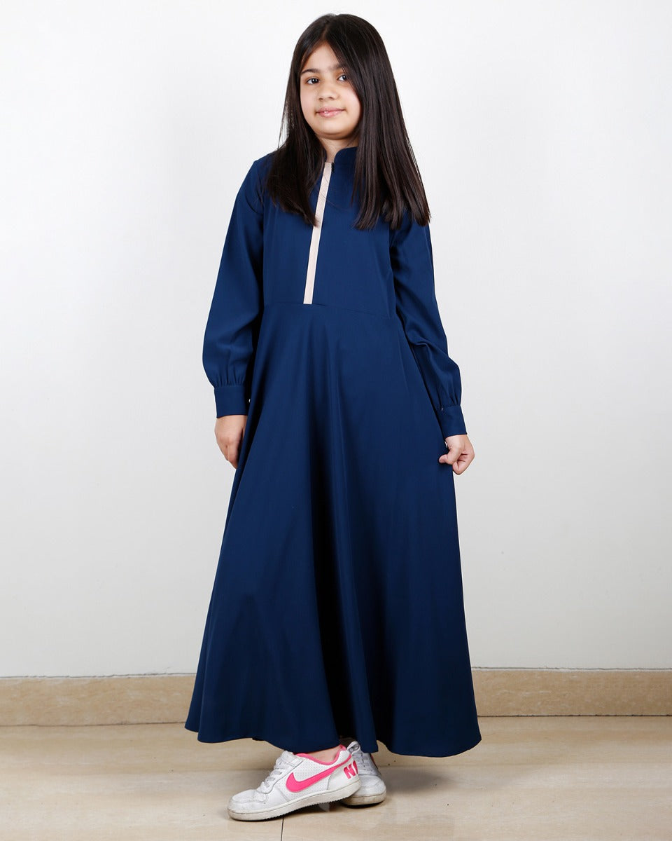 Kids Maxi Dress Abaya Blue