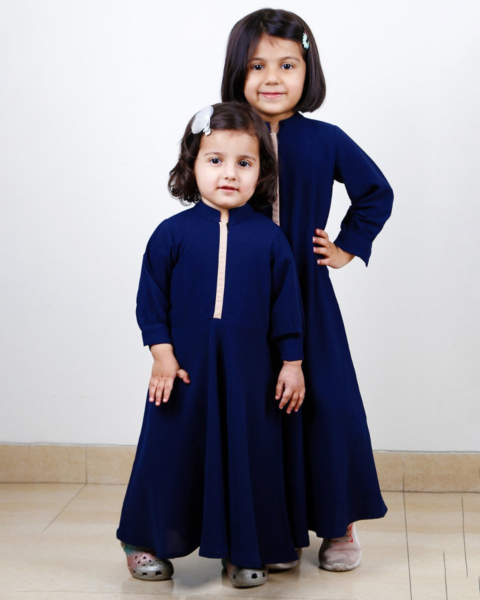Kids Maxi Dress Abaya Blue