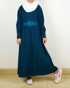 Sea Green Kids Abaya Dress Sea Green