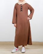 Classy Kids Abaya Brown