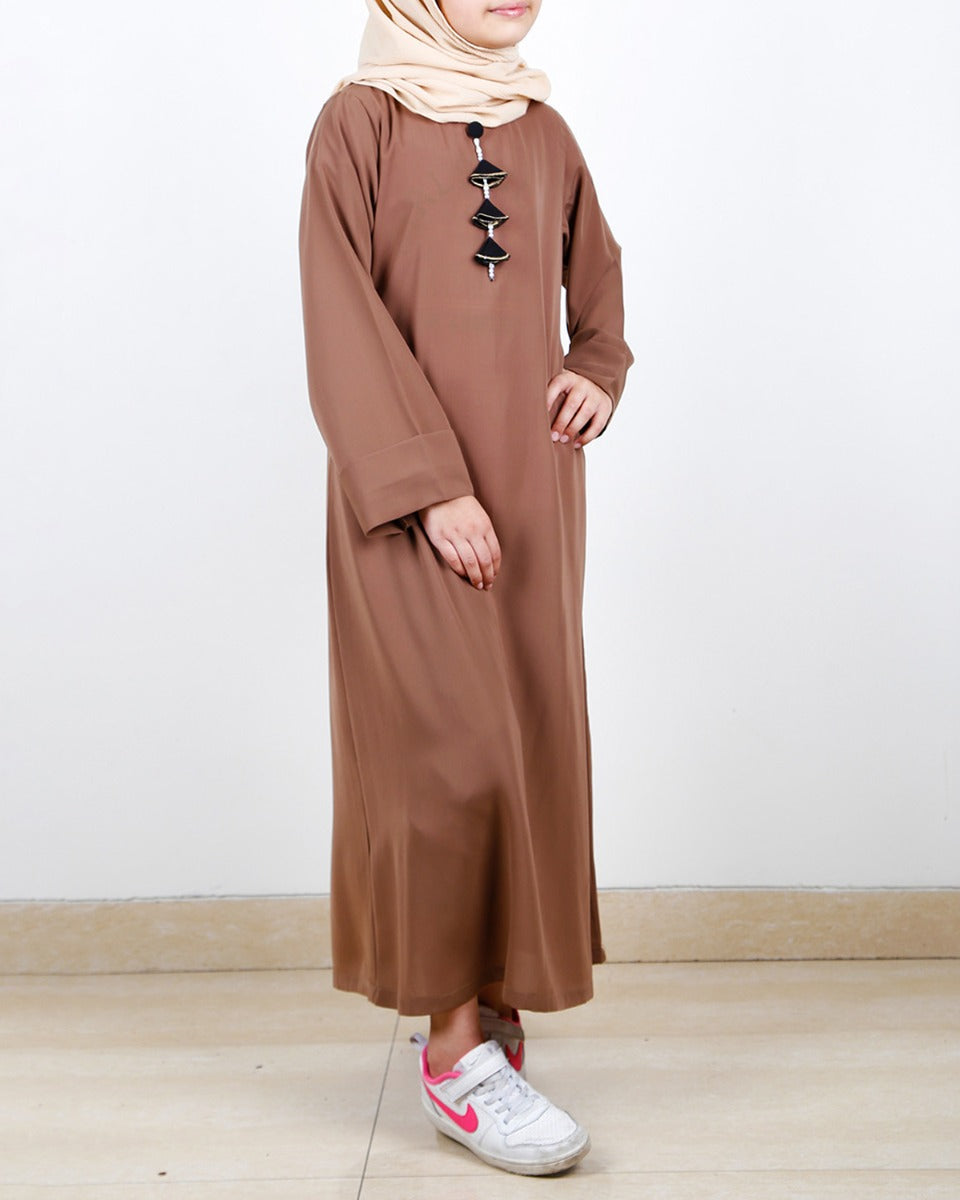 Classy Kids Abaya Brown
