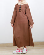 Classy Kids Abaya Brown