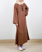 Classy Kids Abaya Brown