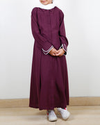 Shirt Style Purple Kids Maxi Dress Purple