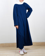 Sleek And Simple Blue Kids Abaya Blue