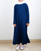 Sleek And Simple Blue Kids Abaya Blue