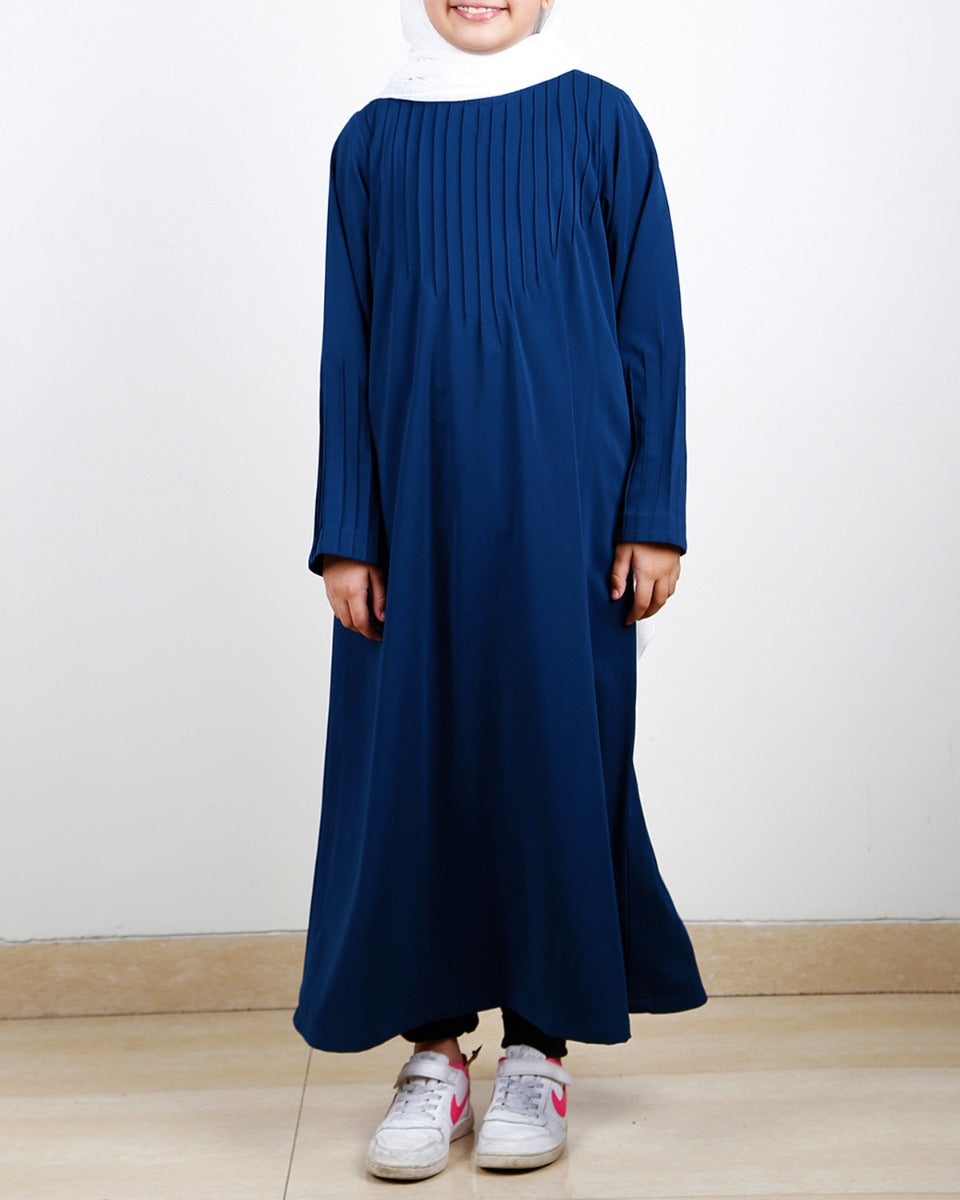 Sleek And Simple Blue Kids Abaya Blue